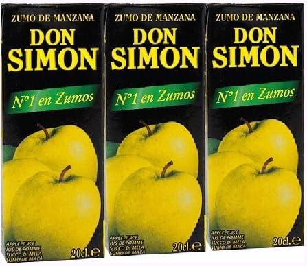 Don Simon Apple Juice 200 ml Cartons – Pack of 6 (Pack of 3) | 100% Apple Juice