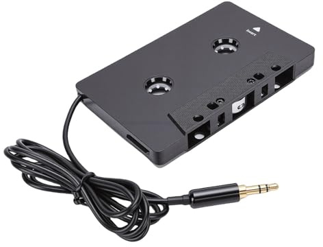 MENDUNER Adattatore da Cassetta per Auto Ad Aux, Adattatore Aux per Nastro a Cassetta con Uscita Stereo Universale a 4 con Cavo Ausiliario di Tipo C da 3,5 Mm, per Smartphone Lettori MP3