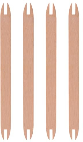 NUOBESTY 4pcs Navette de Tissage en Bois Vintage, Outil de Crochet pour Augmenter la Vitesse de Tissage, Fonctionnement Fluide, pour Apprentissage et Tricot de Pull