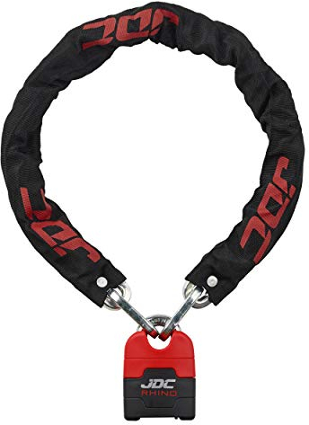 JDC Lucchetto E Catena Antifurto In Acciaio Pesante Per Motocicletta - Rhino - 1m