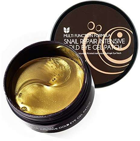 [Mizon] Maschere Occhi con Oro 24K ed Estratto di bava di Lumaca (30 paia) Cerotti al collagene per occhiaie. Maschere Idrogel per Occhi, Anti Rughe, idratanti {Snail Repair Gold Eye Gel Patch}
