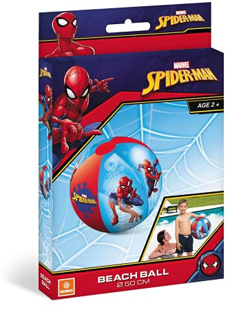 Mondo Toys - Spiderman Beach Ball - Pallone da Spiaggia Colorato - gonfiabile ideale per giocarci in acqua - adatto a bambini/ragazzi/adulti - 50 cm. di diametro - 16900