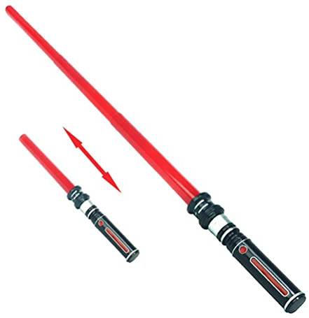 BSTCAR Sable de luz con luz y sonido, 78 cm, espada de plástico, juguete de juego de rol, apoyos, regalo para niños