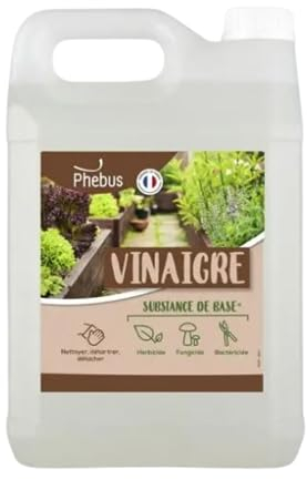 DSTOCK60-1 BIDON 5 L DESHERBANT NATUREL AU VINAIGRE BLANC (PHEBUS PRODUIT D’ORIGINE GARANTIE) HERBICIDE, FONGICIDE, BACTERICIDE - DESHERBANT JARDIN