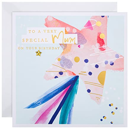 Hallmark Biglietto di auguri di compleanno grande per la mamma, design classico con stelle brillanti