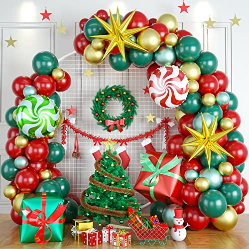 Kit arco ghirlanda di palloncini natalizi 93pcs