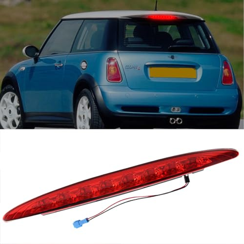 AUTOXBERT Rear Brake Lights for MINI COOPER R50 R53 2001-2006 High Level Brake Light Replacement, Red Lens