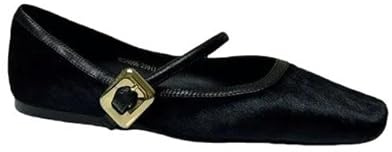 Ballerine da Donna Scarpe da Donna per Leva Rotonde Scarpe Casual Leopardo da Lera-Nero-38