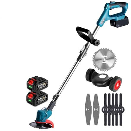 Cortadora de césped, cortacésped, cortasetos Cortacésped eléctrico de 1500W y 12000PRM, cortacésped inalámbrico, longitud ajustable, cortador plegable, herramientas de jardín para el cuidado del jardí