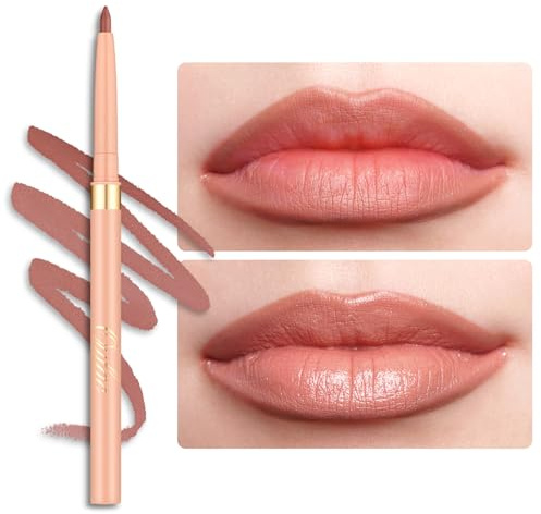 OULAC Braun Lipliner Wasserfest, Drehbarer Langanhaltender Lippenkonturenstift mit Mattes Finish, Hochpigmentiert und Geschmeidig, Konturieren Sie Ihre Lippen, Vegan (L03) Naked Liner