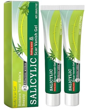 2 Stück Narbensalbe Reduziert Die Sichtbarkeit von Narben,Narbengel Behandelt Neue und Alte Narben,Verbrennungen,Dehnungsstreifen Entfernen Reduziert Narben (28 g)