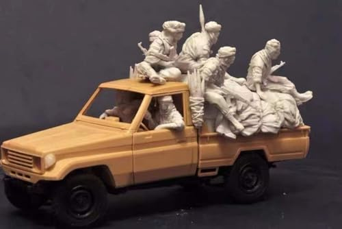 1/35 7 pièces Kit de maquette en résine Soldats arabes terroristes sans voiture non peinte