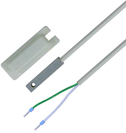 iOVEO 048OF02202 - PT1000 Oberflächenfühler inkl. selbstklebender Schutzkappe, Temperaturfühler, Fühler, PVC Leitung, 2 Meter