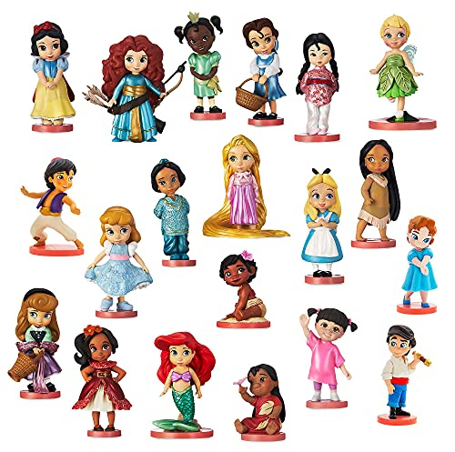 Disney Store Official Princess Mega Figurine Playset, Animators Collection, 20 Pc., Characters Stand on Base, Includes Aurora, Ariel, Eric, Moana & More, Toys Suitable for Ages 3+, Multicoloured