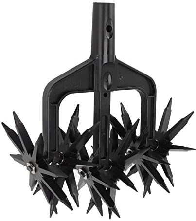 Cultivateur Rotatif, Ensemble de Scarificateur de Sol de Jardin Détachable, Scarificateur Ventilé 2 en 1 Réglable et Résistant à l'usure