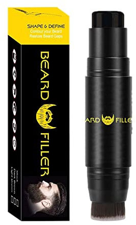 Pluma de relleno de barba de doble extremo, impermeable, a prueba de sudor, herramienta natural para R6F2, reparación de bigote, lápiz de barba