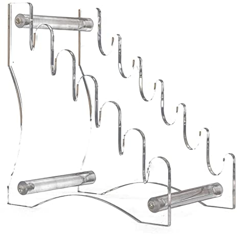 Présentoir À Couteaux Acrylique – Support De Rangement Pour Couteaux, Présentoir À Couteaux Acrylique À 6 Niveaux, Porte Couteau Au Design Moderne En Acrylique, Bloc À Couteaux Acrylique Transparent