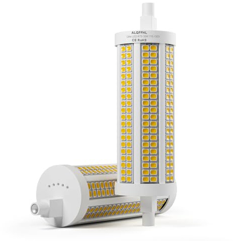 R7S 118mm LED Bulb 30W, Dimmable J Type Double Ended Flood Light (300W Halogen T3 Replacement), 120V 3000 Lumen, Wall Security Floor Standing Lamp for Work and Home, Pack of 2 (3000K Warm White)
