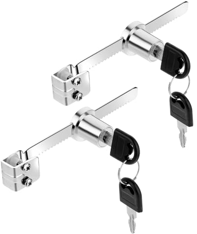 2 Stück Terrarium Schloss mit Schlüssel Gleich Vitrinenschloss Glastürschloss für Schublade Vitrinen-Schloss Ratschenschloss Schaufenster Glasschloss mit 4 Schlüsseln