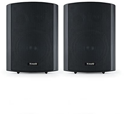 Blendend Altavoces autoamplificados de Pared, Color Negro, con Sonido Potente y conexión versátil, Ideales para Entretenimiento y amplificación Sonora.