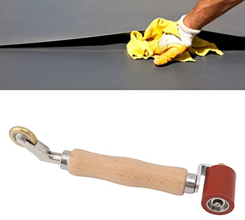 Rullo di pressione 2 in 1, resistente alle alte temperature, rullo di pressione per pavimenti, rullo di spinta per carta da parati, rullo a doppia testa, rullo di pressione in ottone per sigillatura