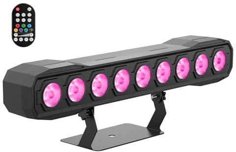 9 RGBW LED Wall Washer Éclairage de Scène 60W, Barre Lumineuse Effet Projecteur Avec Télécommande DMX512 Strobe Disco Lumière de Fête Pour Mariage DJ Extérieur Noël