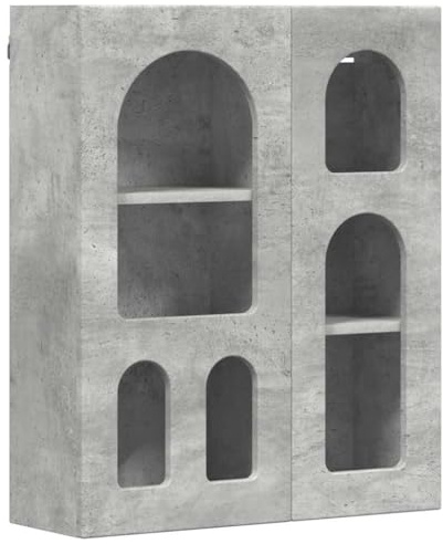 vidaXL Armadio pensile Grigio Cemento 59 x 20 x 71.5 cm, Bagno, Rettangolare, Moderno, Durevole, Materiali di Alta qualità, Design Efficiente, Manutenzione Facile, Stile Innovativo