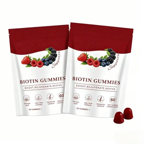 Biotin & kollagen för hår, hud & naglar stöd, 60 Count,2PCS