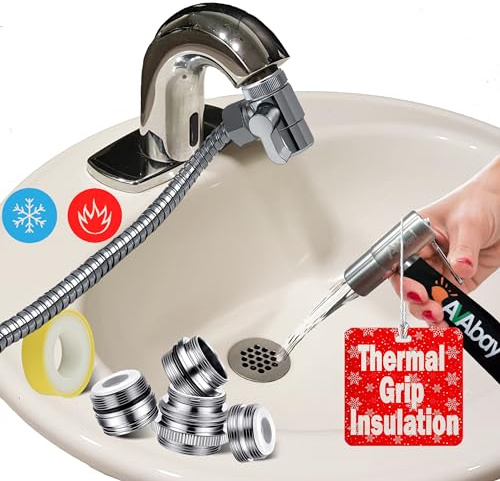 AVAbay® Sink Faucet Handheld Bidet Sprayer for Toilet I Bidet Attachment for Warm & Cold Water I Long 80 Hose Perfect for Feminine Hygiene, Cloth Diaper, Bathroom Toilet Cleaning