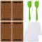 HBSTK 4 PCS Deep Chocolate Bar Moulds, Reusable Silicone Chocolate Moulds Kit - 10 Cavity Deep, Thick & Stuffed Bar for DIY Baking, Candy, Jelly & Sweets