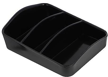 Cabilock Organizer Per Bustine Di Tè e Zucchero Apribile in Plastica Nera, Contenitore Porta Bustine Per Postazione Caffè e Ristoranti, Bordi Lisci e Design Visibile Adatto Regalistica