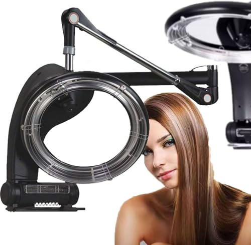 950W Casco Asciugacapelli Professionale,Processore colore per parrucchiere con pannello di controllo,con Timer e Controllo della Temperatura,per Barbiere Salone,Hanging