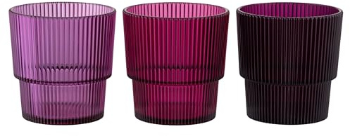 Set 12 Bicchiere acqua 300 ml viola, in plastica PS, Shades of Provence, Unico
