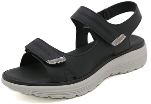 SMajong Sandalias con Punta Abierta Mujer Moda Ortopedicas Comodas Sandalias de Caminar Verano Sling Back Zapatillas de Vestir Ajustable al Tobillo, 35-42 EU