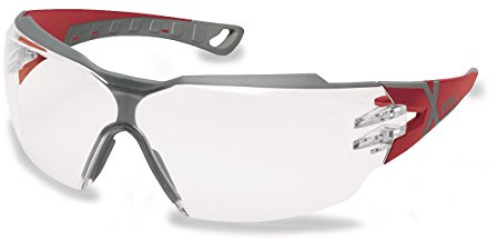 Uvex pheos cx2 safety glasses - Supravision Excellence - Red-grey