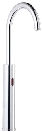 'aquaSu® Spültischarmatur mit Sensor Soluna mit Wasserspar-Mischdüse, berührungslose Bedienung, hoher Auslauf, Keramikkartusche, Schaftbefestigung, Messingkern, verchromt, 799058