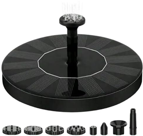 AGUADECORATIVA - Fuente Solar Autónoma para Decorar Jardines, Maceteros, Piscinas y Bebederos de Pájaros para días soleados