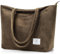 KALIDI FANCY FOREST Wildleder Henkeltaschen Damen Große Handtasche mit Reißverschluss Tote Bag Shopper Tasche Schultertasche für Arbeit Schule Einkauf, Kaffee