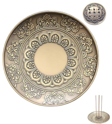 Porte-encens - Porte-encens - Porte-encens - Porte-encens - Lotus - En laiton - Pour salon de thé de yoga - Porte-encens pour cônes d'encens