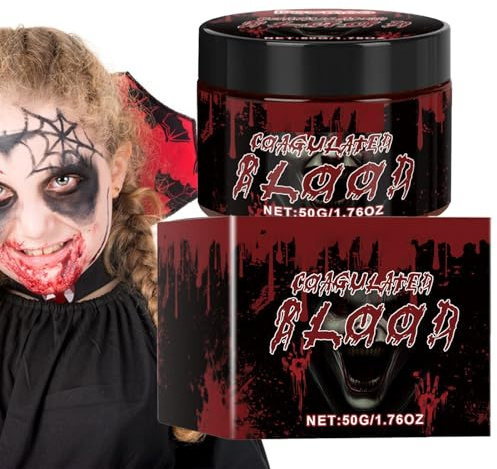 Maquillaje de sangre escénica | Sangre Creativa Para Heridas Y Cicatrices | Coagulada Sangre Lavable | Efecto Vampiro Ideal Para Disfraces, Teatro, Fiestas