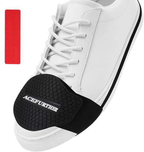VOSSOT Proteggi Scarpe Moto Antiscivolo Chiusura a Strappo Regolabile, Copriscarpa Moto Impermeabile Gomma Resistente Adesivo Riflettente Rosso Sicurezza Notturna, Accessorio Universale Motociclisti