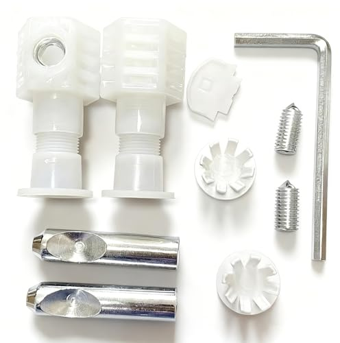 1 Pair Icetop Toilet Fixings, Hinges Replacement Kit, Accessories for Toilet Installation Repair Bracket and Screws Bathroom Fitting Kit