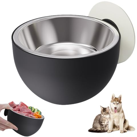 Elevated Wall Mangiatoia Gatti Magnetica per Cani | Supporto da Parete Rimovibile rialzata per Cuccioli Gatti Stazione di alimentazione T sul pavimento Mantenete la zona di