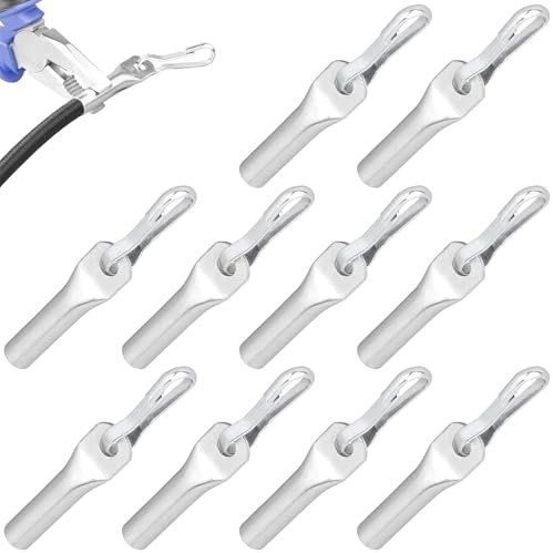 10 Pezzi Morsetti per Fune, Corda Elastica Morsetti a strozzo in alluminio, Manicotti per corde di espansione, manicotti per cinghie corde elastiche