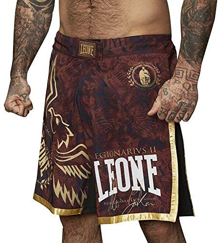 LEONE 1947 Men Knee Length Regular fit MMA Shorts, Burgundy