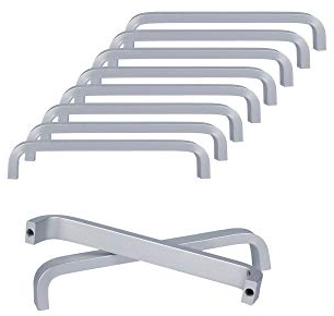 SPDYCESS 10 Stück Aluminiumlegierung Schrank Griff Türgriff Möbelgriffe Zieht Griffe für Kleiderschrank Kommode Schubladengriffe Möbel Türklinken(Bohrlochabstand 96mm)