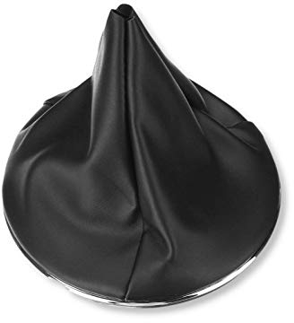 1neiSmartech Soufflet de levier de vitesses en similicuir Compatible avec Fiat 500 avec anneau de retenue et cadre circulaire chromé