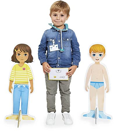 Janod – en dag... hos läkare – rollspel för yrken – inkl. 49 tillbehör – stora figurer (65 cm) – stimulerar fantasin – FSC-certifierad – från 3 år, J06621
