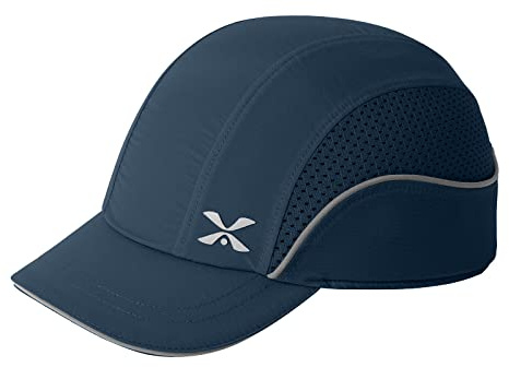 Safety Bump Cap, Baseball Hat Style, Comfortable Head Protection Lightweight Safety Hard hat(Navy Blue,Short Brim)