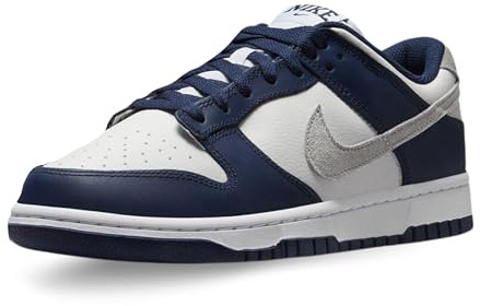 Nike Dunk Low Retro, Basketballschuhe für Damen, Marineblau Hellrauchgrau, 44 EU
